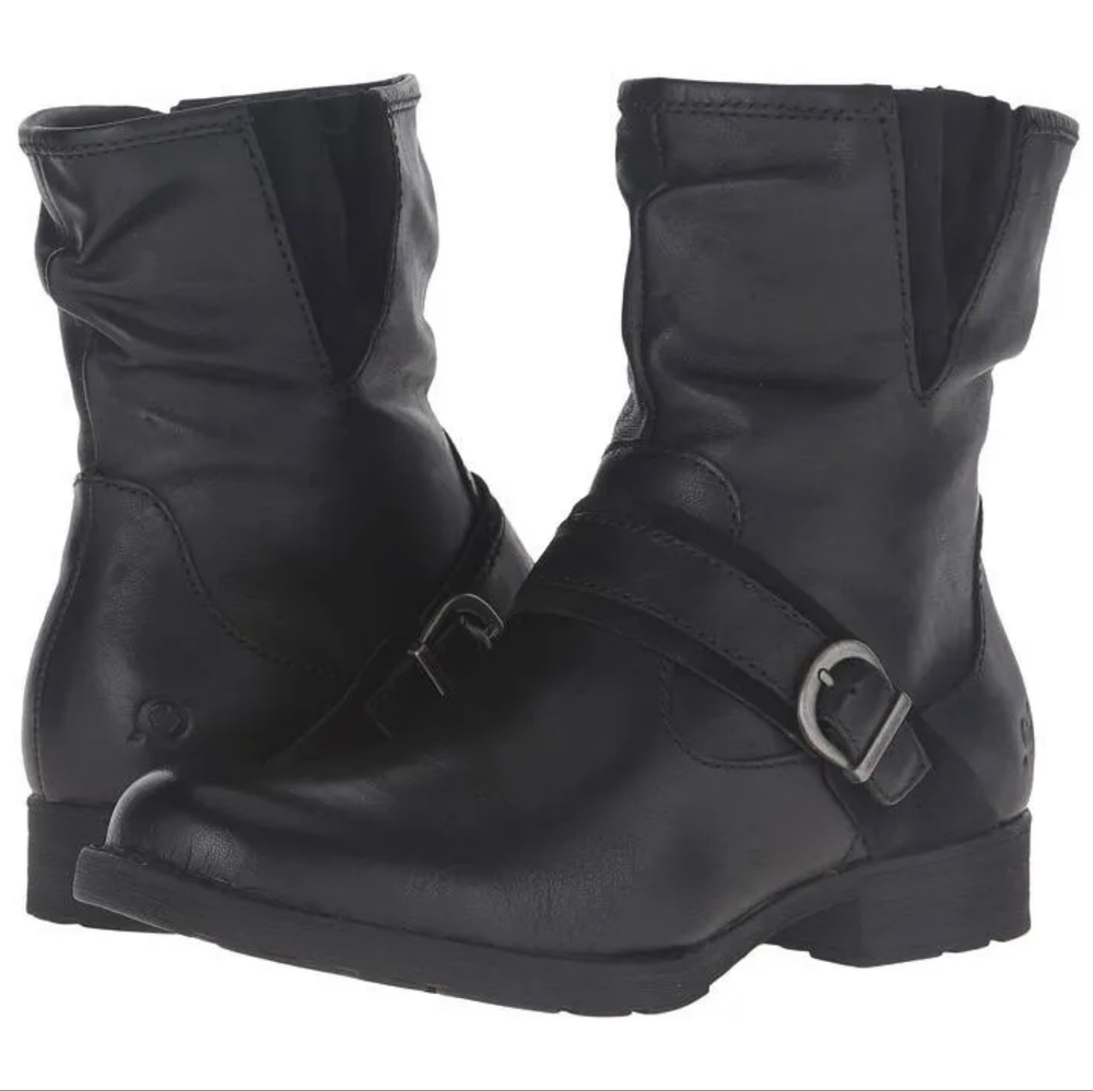 Born Women Leather Moto Boots sz 8